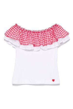 t-shirt in cotone bianco MONNALISA KIDS | 11E62752029944